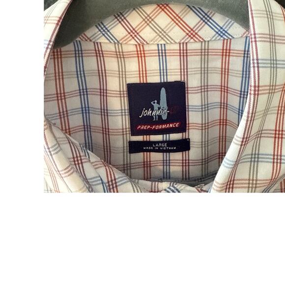 Johnnie-O Performance Button Down Long Sleeve White Shirt Size Men's Large - Picture 3 of 4